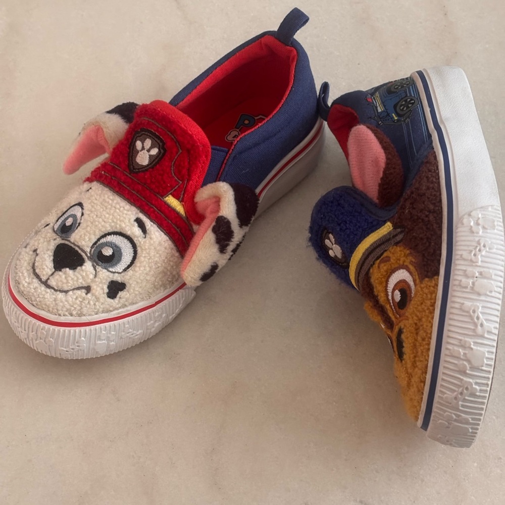 Paw Patrol Kids Sneakers - Red, Blue, and Brown